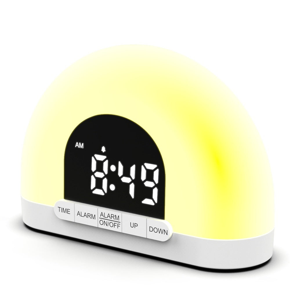 Wake-up light alarm clock angled view